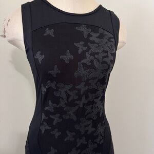 Just Cavalli 42 Black Mini Dress w/ Butterfly Design ~ Sleeveless Whimsical